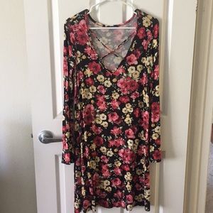 Sweet Claire Long Sleeved Floral Dress